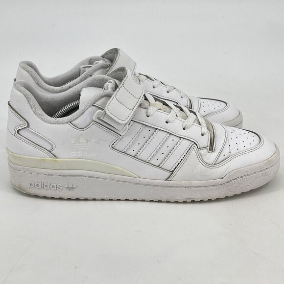 Adidas Triple White Forum Low Sneakers Size 12 ART #FY7755 - Picture 1 of 10